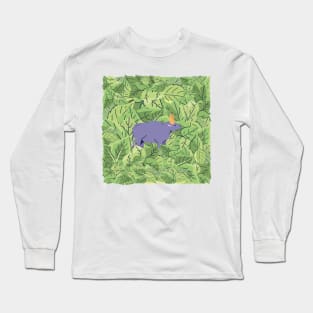 Cattle in Leaves Long Sleeve T-Shirt